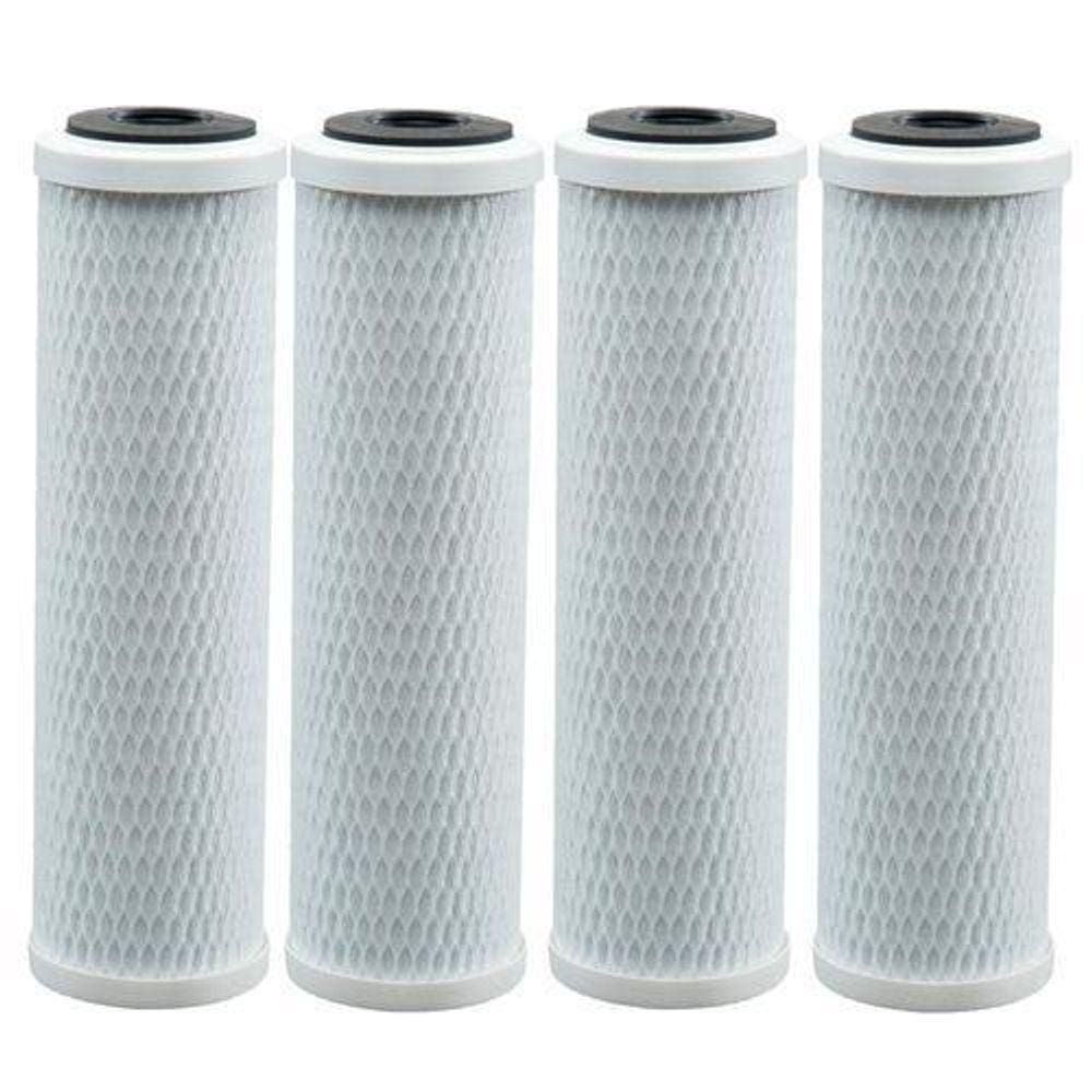 Kit 4 Refil Filtro 9.3/4 Carbon Block Carvão Ativado Carcaça