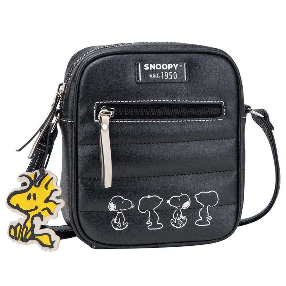 Bolsa Pequena Transversal Snoopy Woodstock Sp2290Pt Preto