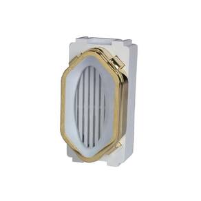 Modulo Cigarra Bivolt  Som   - Dicompel Novara Branco Gold