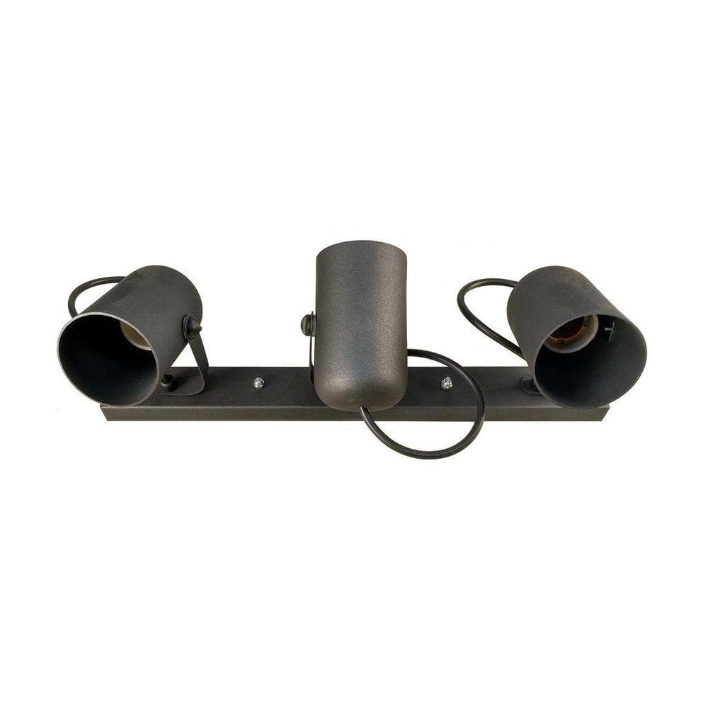 Luminária Teto Trilho 3 Spots Direcionáveis Luxo Preto 1273