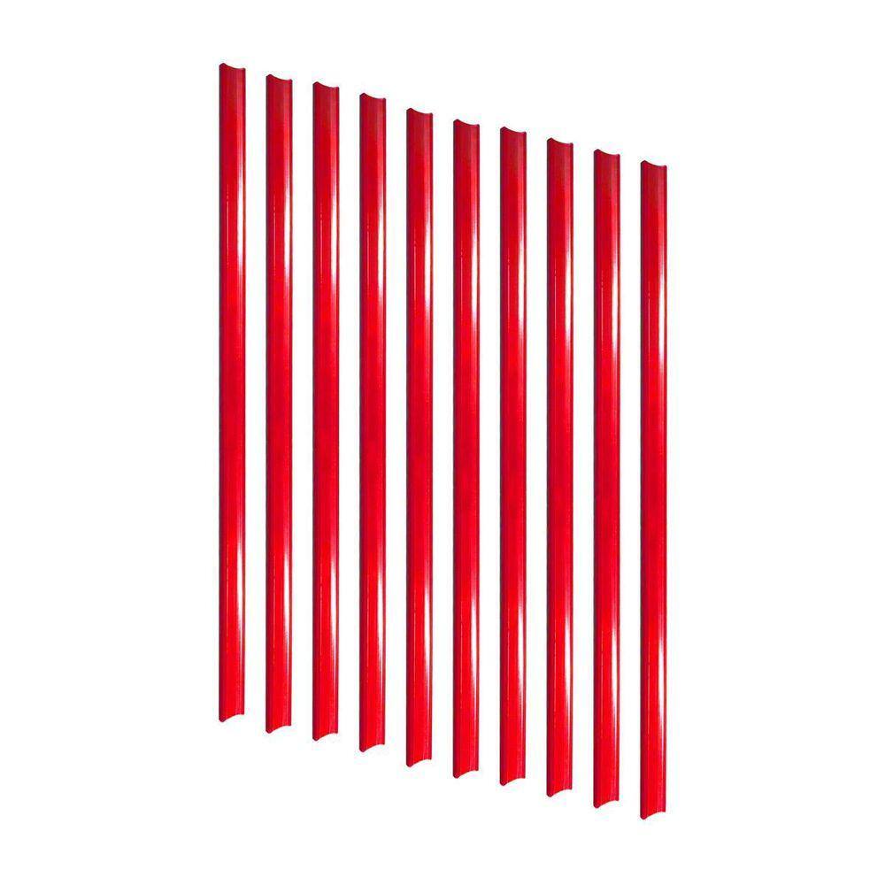 10 Porta Etiqueta Simples 90Cm Vermelho New Plus Sa Gôndolas