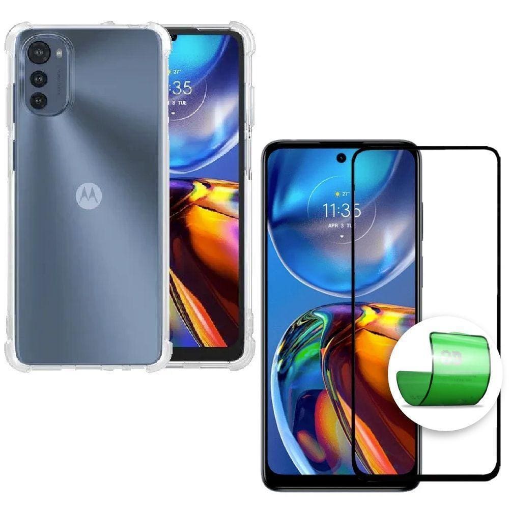 Capa Capinha + Película 9D Cerâmica Moto E32