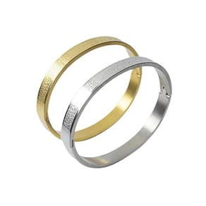 Kit Bracelete Pulseira Aço Pai Nosso Dourado Prateado 2 Un