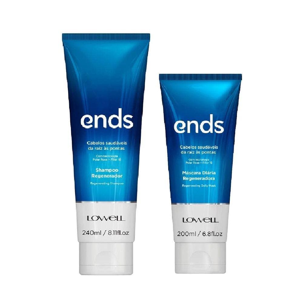 Lowell Ends Kit Shampoo 240Ml+ Máscara Regeneradora 200Ml