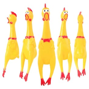 Kit 3 Frango Galinha Com Som Brinquedo Pet Cachorro 39,5cm