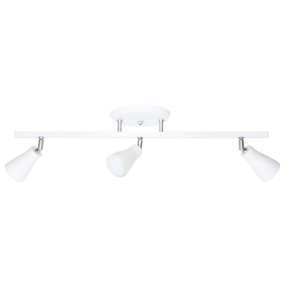 Spot Sobrepor Em alumínio E27 520 3 Trilho Branco