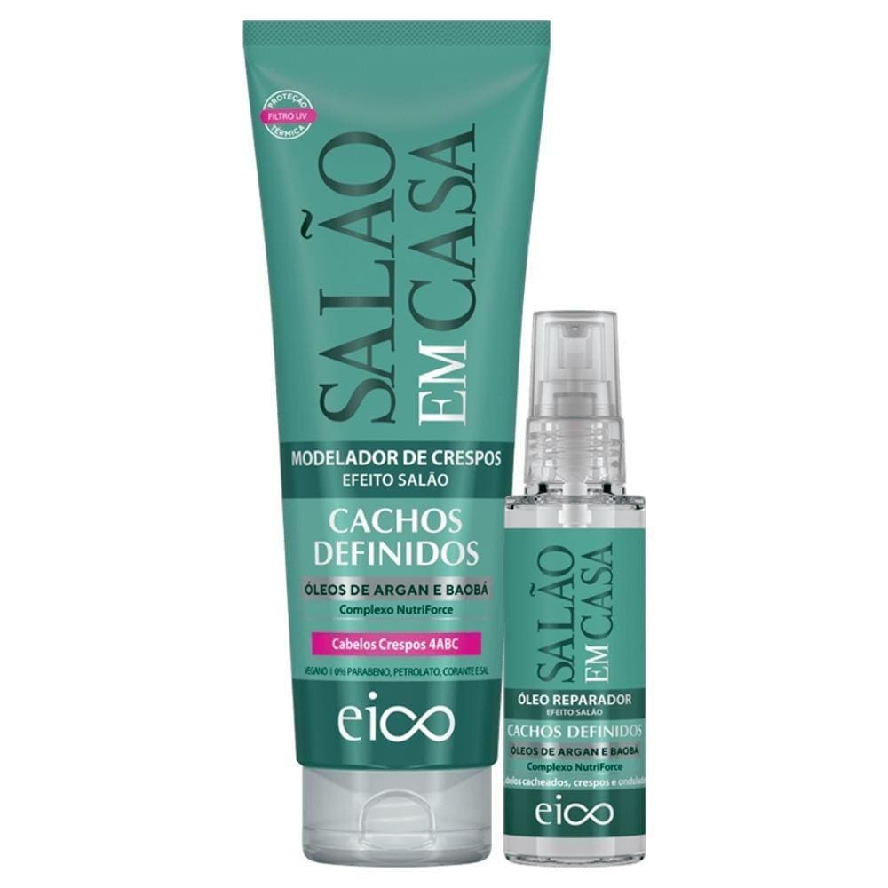Eico Salão Em Casa Cachos Definidos Modelador Crespos + Oleo