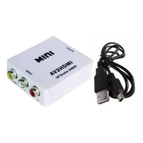 Conversor Rca Entrada X Hdmi Saída Av2Hdmi 1080P Vídeo Mini