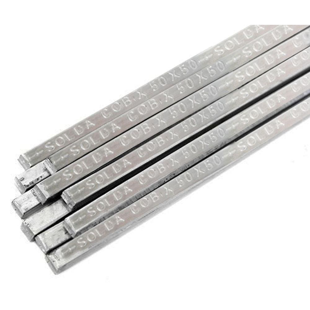 Kit Estanho Solda Em Barras Varetas Verga 50x50 Cobix 1kg