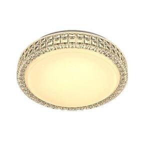 Plafon Led Sagitta Redondo Efeito Cristal 12W Branco Quente