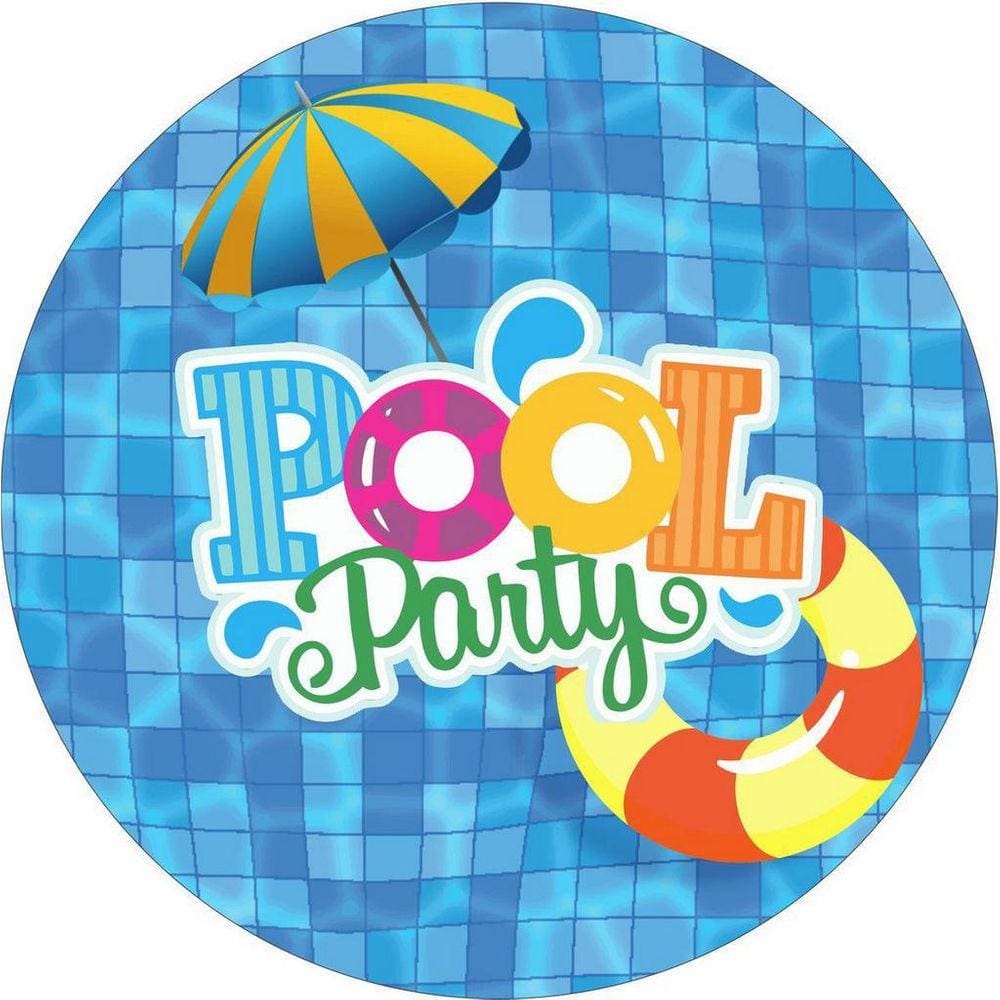 Painel Redondo 3D Sublimado Pool Party Frd-1292