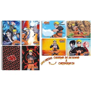 Caderno De Desenho Profissional 160 F Anime Kakashi E Sasuke