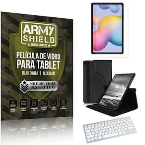 Capa Giratória + Película +Teclado Galaxy Tab S6 Lite 10.4