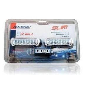 Farol de Milha Strobo Slim 16 Leds Amarelo Corpo Cromado