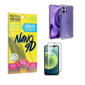 Capa Moto Edge 30 Neo Anti Shock + Película Nano Cerâmica 9D