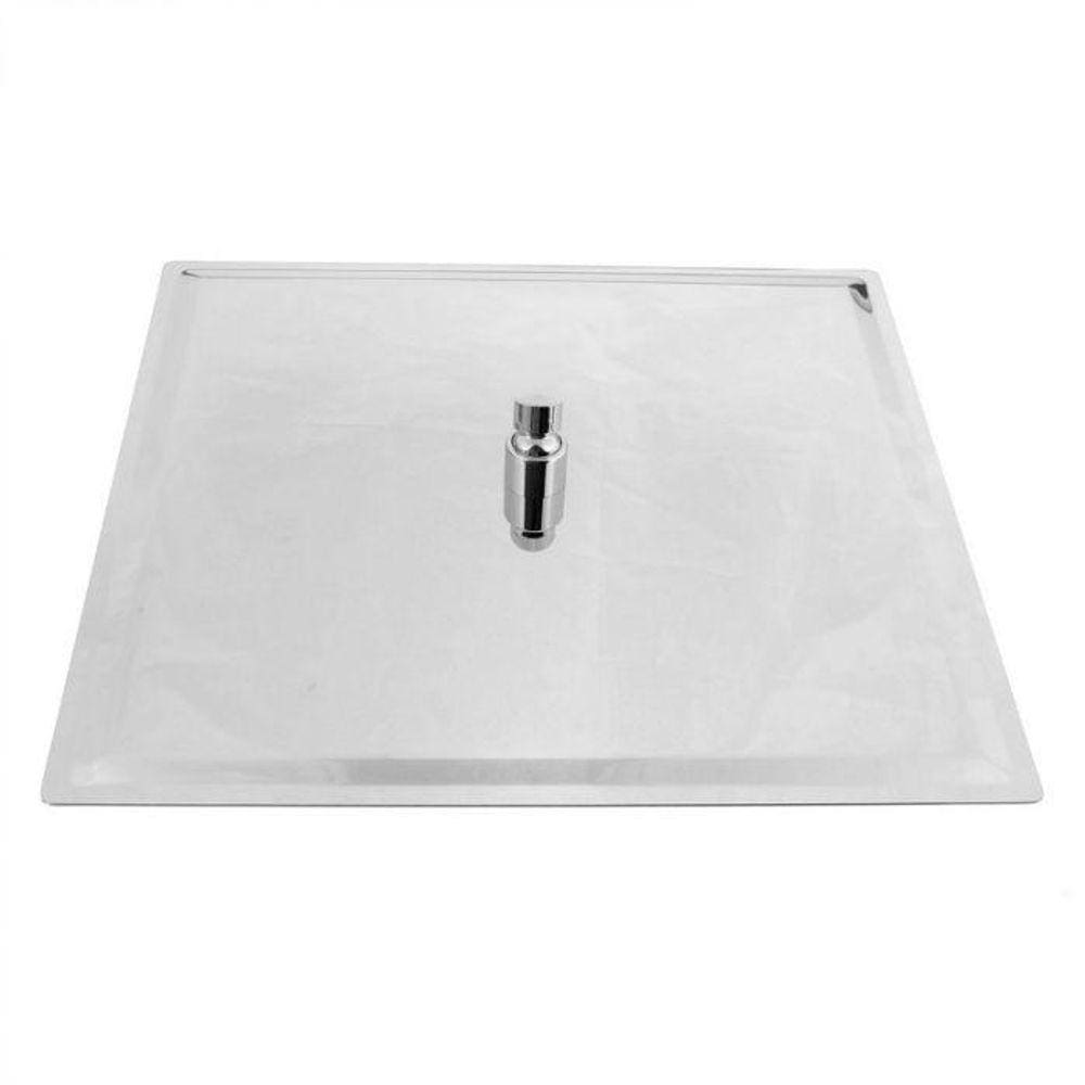 Ducha De Teto Inox Ss304 Slim 40X40 Com Braço Quadrado