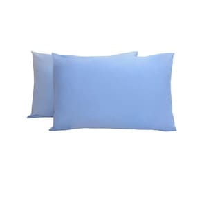 Kit 2 Fronhas King 50X90 100% Algodão 200 Fios Bainha Azul