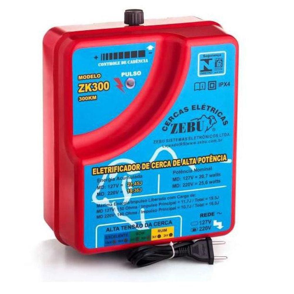 Eletrificador De Cerca Zebu  127V Zk300