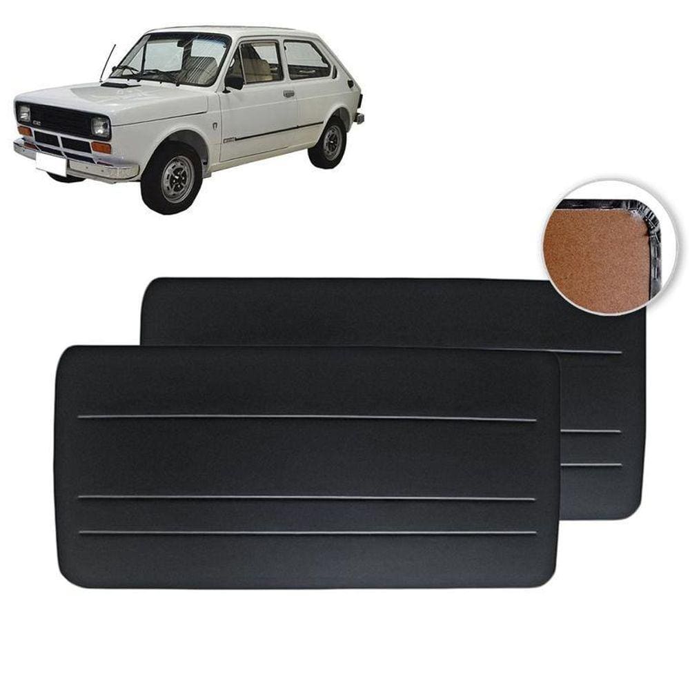 Forro De Porta Dianteira Fiat 147 Vinil Preto