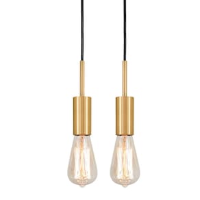 Kit 2 Luminárias Pendente Infinite Dourado Sala Cozinha