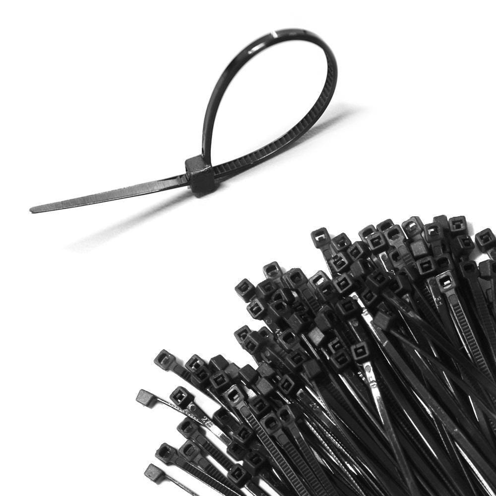 Kit 200 Abraçadeira Plástica Nylon Enforca Gato Preto Preto