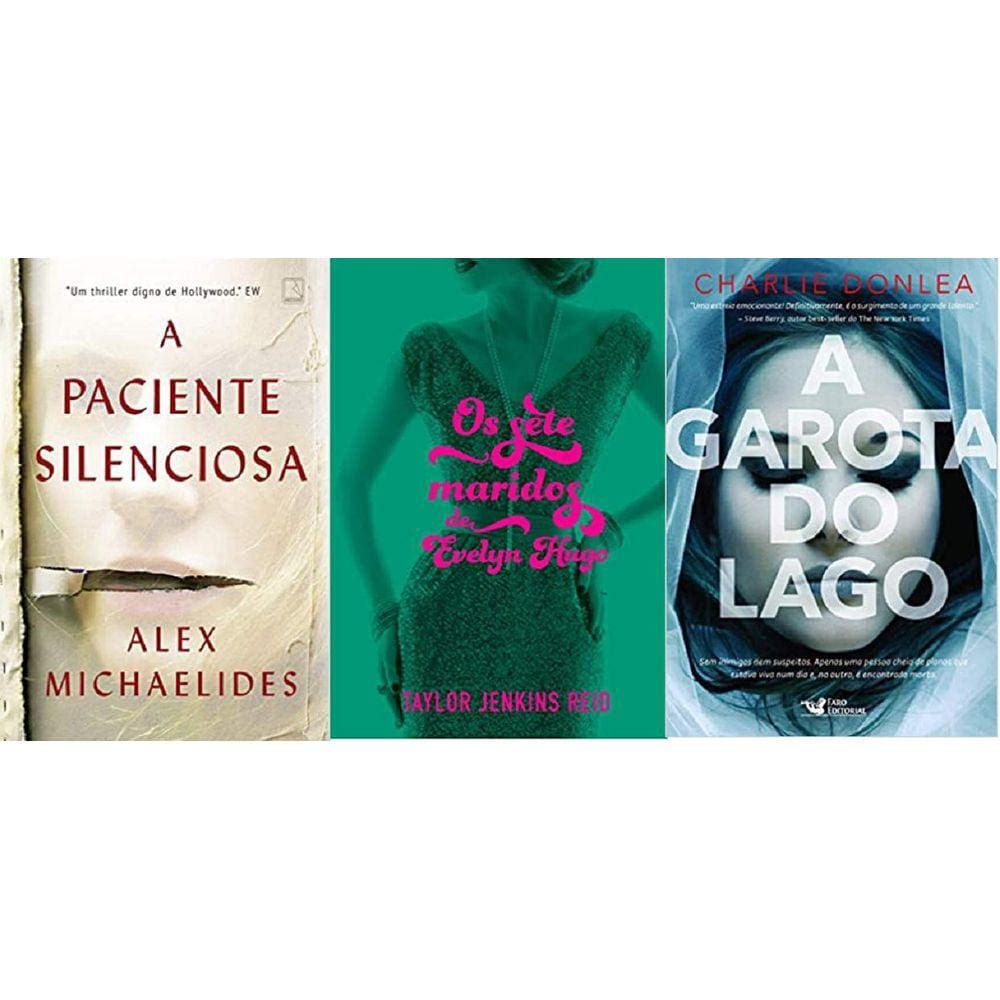 Kit 3 Livro Paciente Silenciosa + Sete Maridos Evelyn Hugo