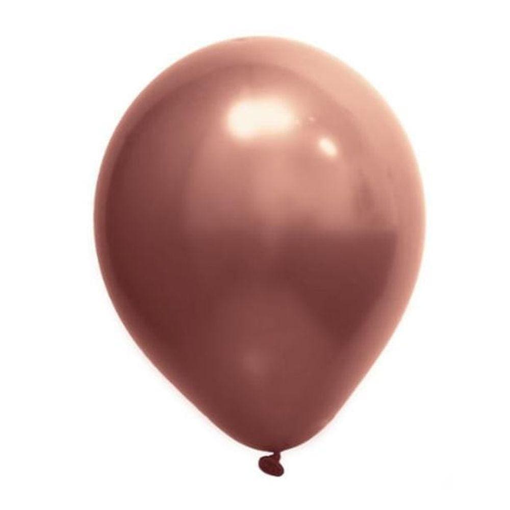 Balão Cromado N9 Rose Gold 25Un Art Latex