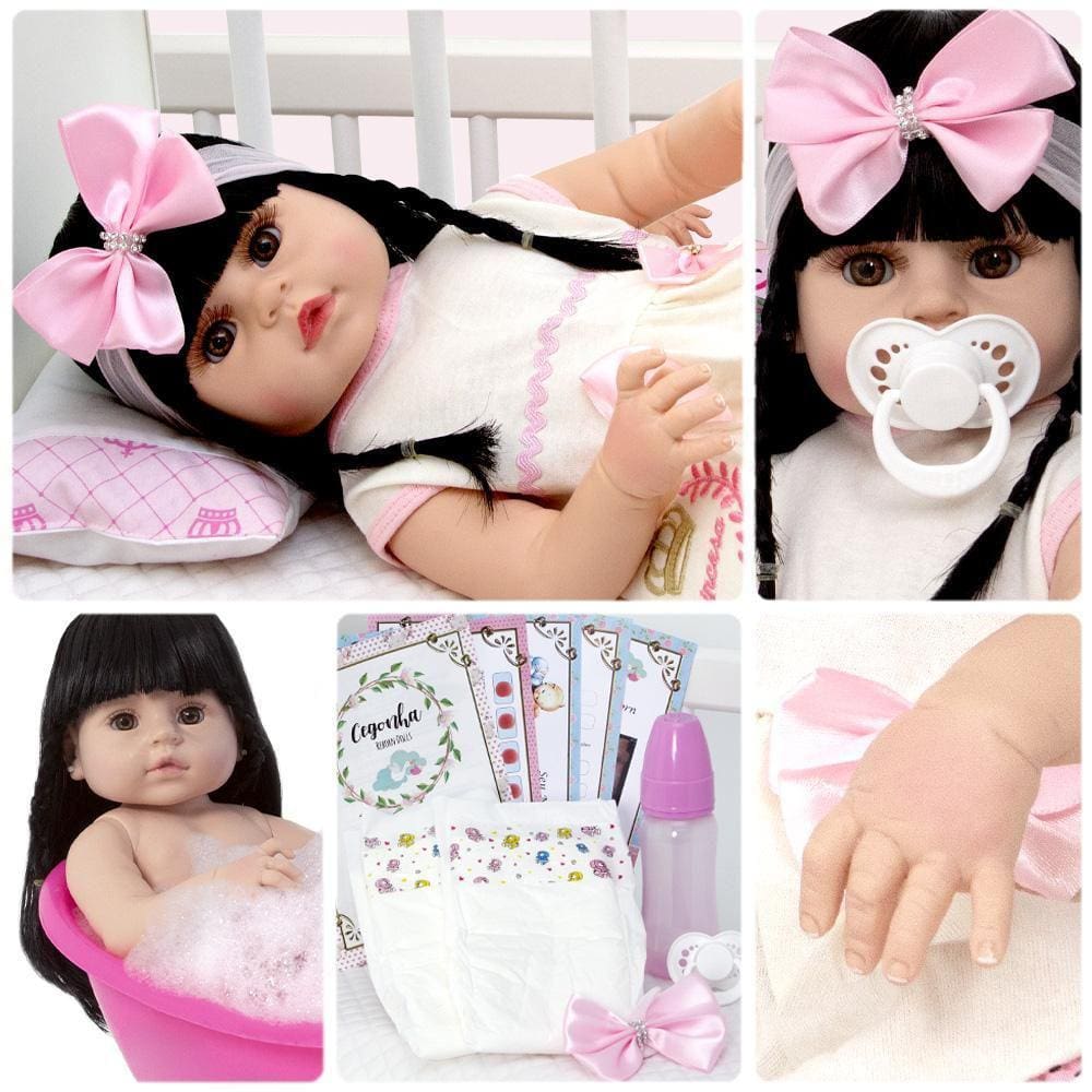 Boneca Bebê Reborn Grande Morena 52cm Silicone + Enxoval - Cegonha Reborn  Dolls - Bonecas - Magazine Luiza