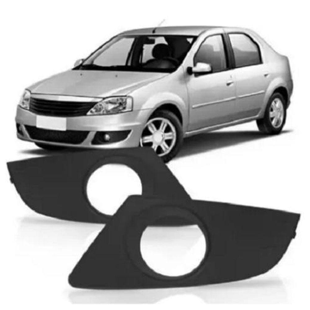 Par Moldura Milha Com Furo Cinza Logan