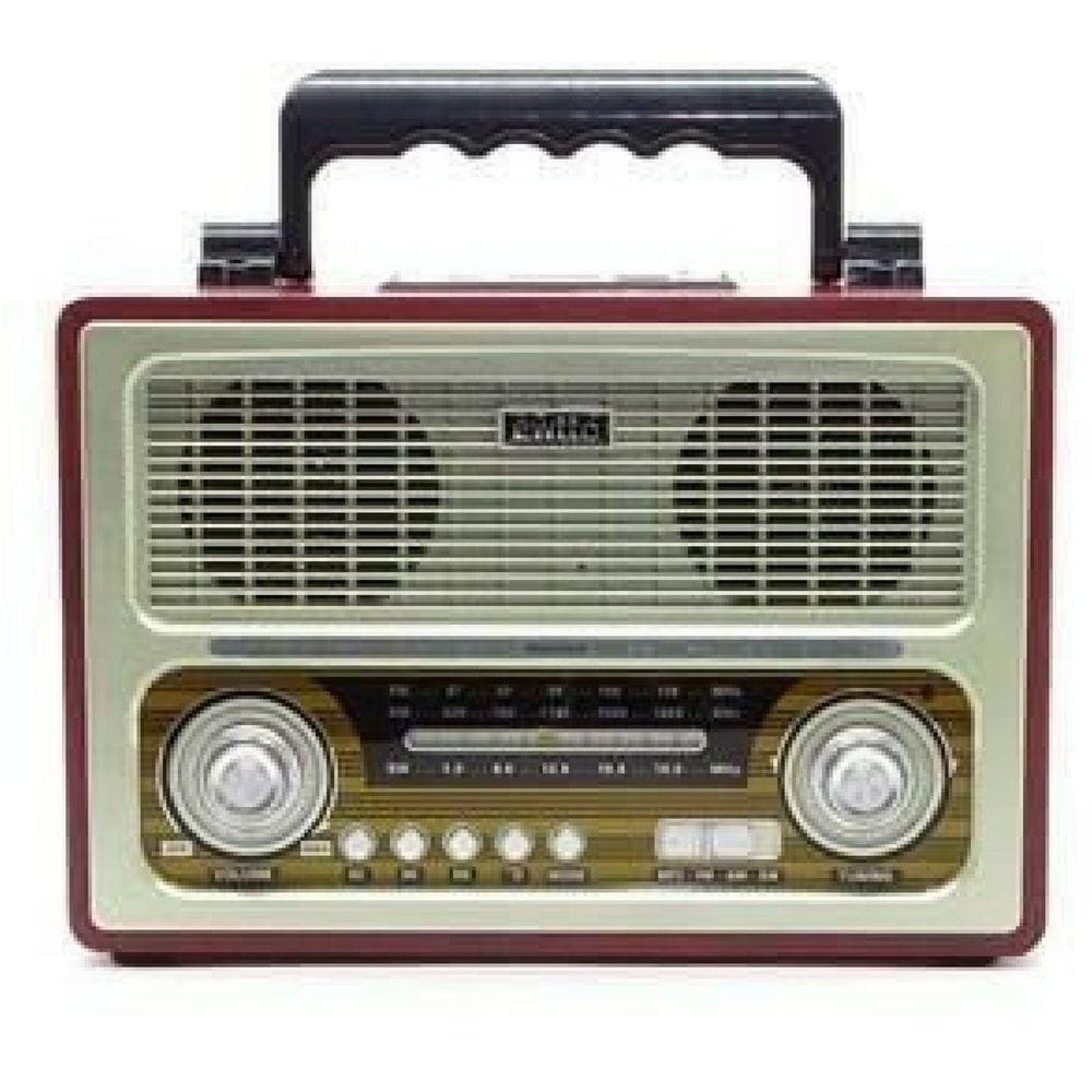Rádio Portátil Usb Vintage Retrô Recarregável Bluetooth Fm