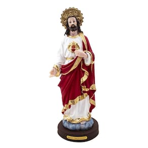 Imagem Sagrado Coração De Jesus Resina 23 Cm