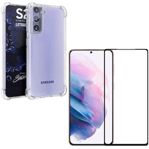 Capa Capinha Samsung S21 + Película De Vidro 3D Blindada