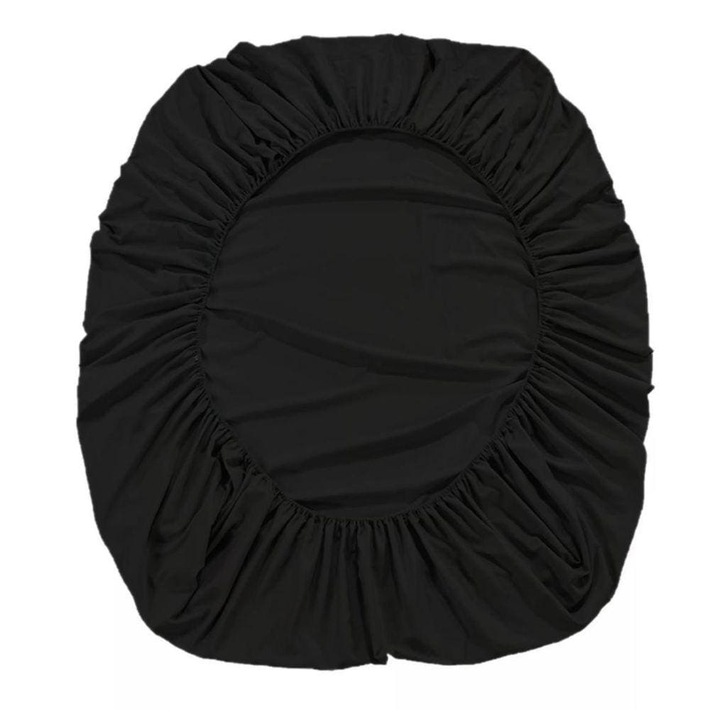 Lençol Preto Queen Avulso 1,98 X 1,58 X 40 Tecido 260 Fios