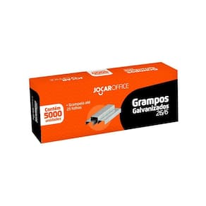 Grampo Galvanizado 26/6 - Jocar - Caixa Com 5000 Unidades