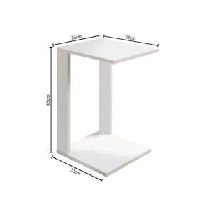 Mesa Pequena Apoio Lateral Ao Sofá Sofisticada Branco