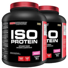 Kit 2X Whey Iso Protein 2Kg Morango - Bodybuilders