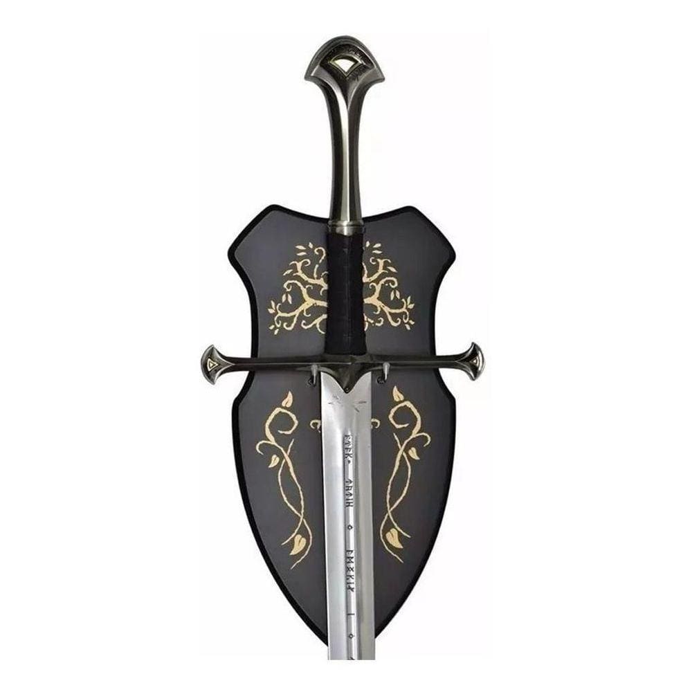Espada Anduril Senhor Dos Anéis Aragorn Com Suporte Parede