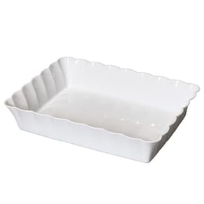 Travessa Retangular Branca Canelatta Le Chef 26X18X6,5 Cm