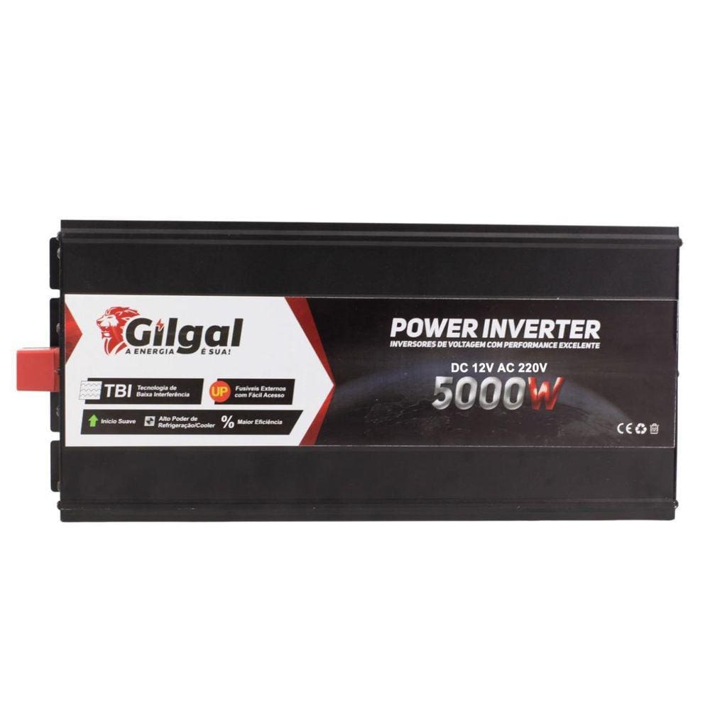 Inversor 5000W 12V 220V Gilgal Para Ar 12000 Btus