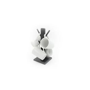 Jogo Xícara Café Suporte Madeira Cozinha Decoração Kit 4