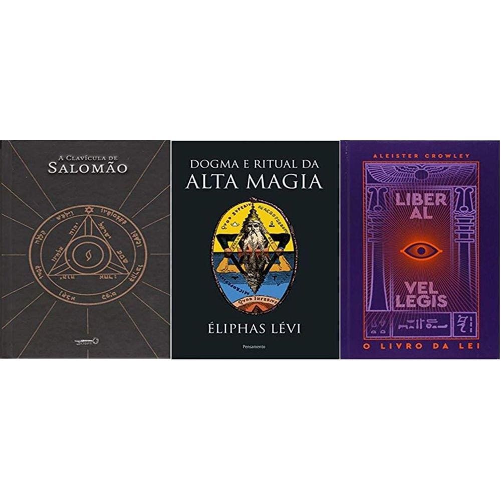 Kit 3 Livro Clavicula Salomão + Livro Lei + Dogma Alta Magia