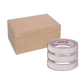 Fita Adesiva Fina Dupla Face Transparente 18X30 Kit 30