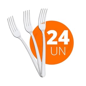 24 Garfos De Mesa Búzios Em Aço Inox Gibag - Tramontina