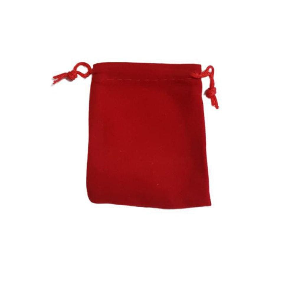 Kit 100 Saquinhos Veludo 10X15 Cm Vermelho