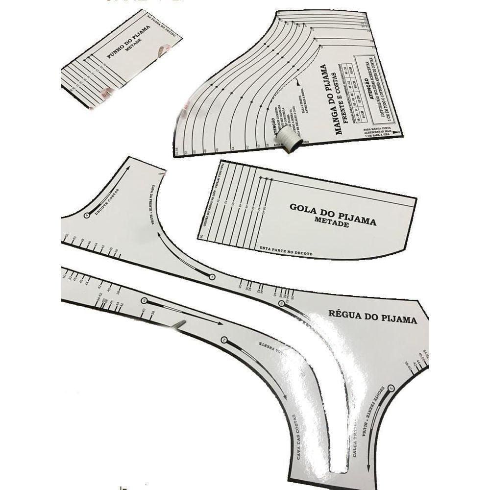 Kit Moldes De Pijama Unissex Adulto Gabaritos