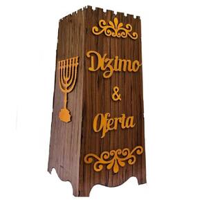 Gazofilácio Dízimos E Ofertas Igreja Grande Marrom