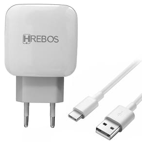 Carregador Turbo Hrebos Usb Tipo C 3.1A Com 2 Saídas
