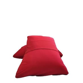 Fronha Avulsa Vermelho Lisa Envelope Malha Travesseiro 70X50