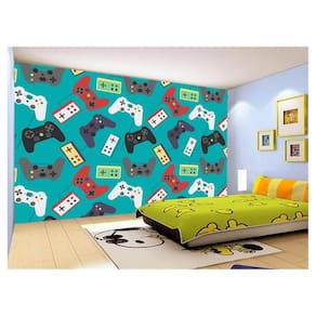 Papel De Parede 3D Infantil Controle Game Jogo 3,5M Azs254