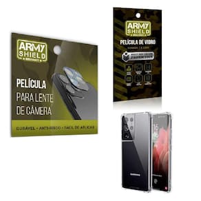 Película De Câmera E Tela Samsung S21 Ultra E Capa Antishock